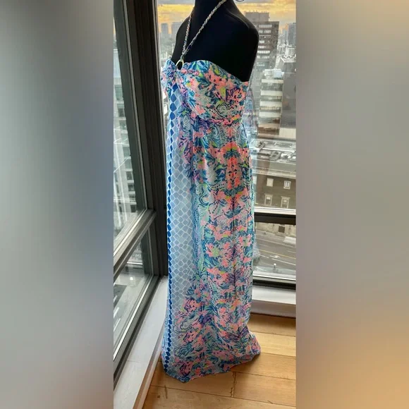 🆕 LILLY PULITZER 🧿 NWOT Viv Maxi Dress, Multi Hidden Treasures - Sz US 6 - Picture 9 of 16